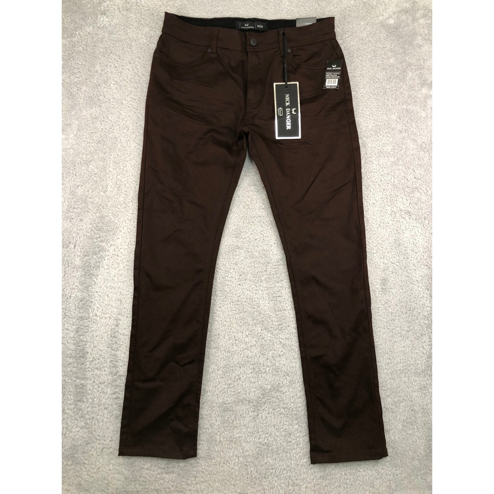 Nick Danger Jeans Men 34x32 Chocolate NWT Supreme Flex